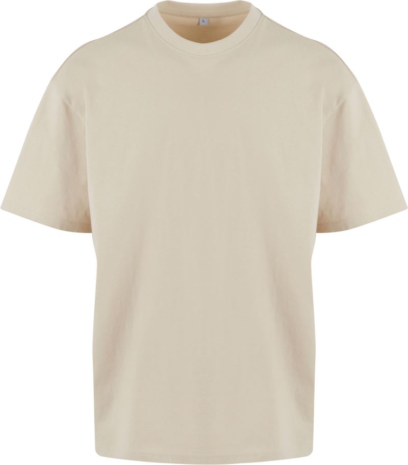 Levně Unisex oversize tričko z těžké bavlny - sand