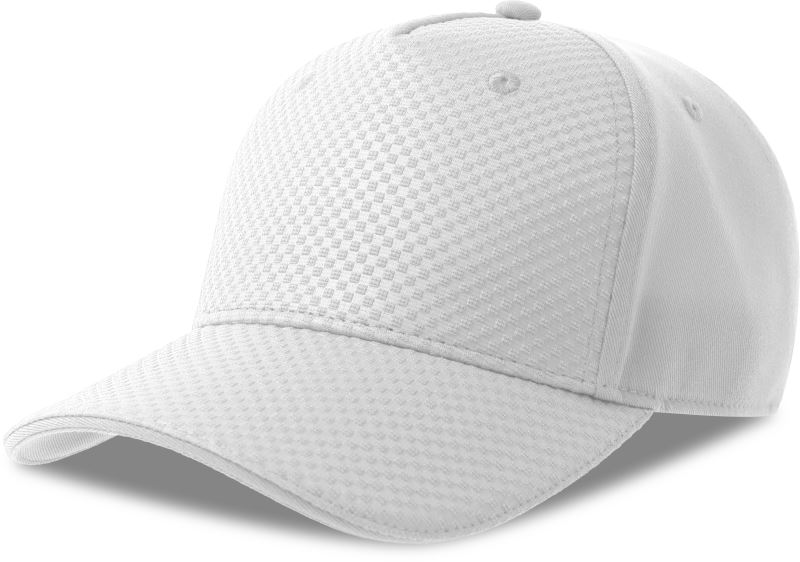 5 panelová baseballová kšiltovka - white