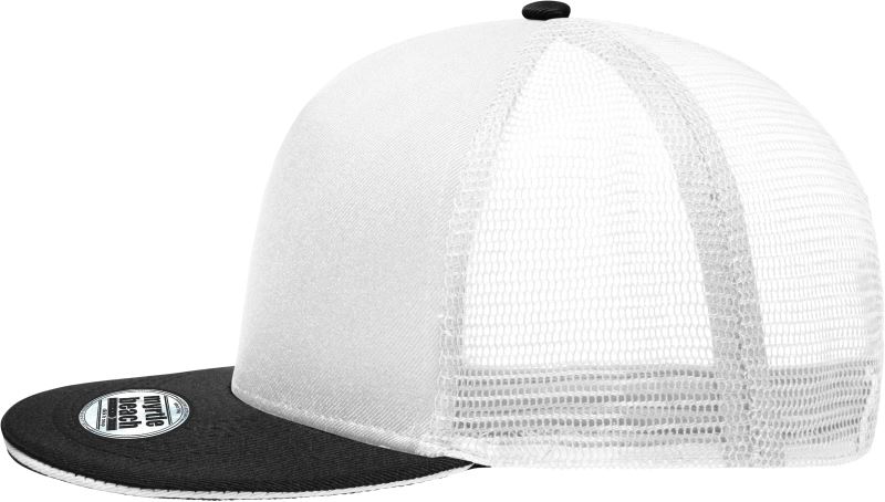 Levně 5 panelová Pro síťovaná kšiltovka - white/black