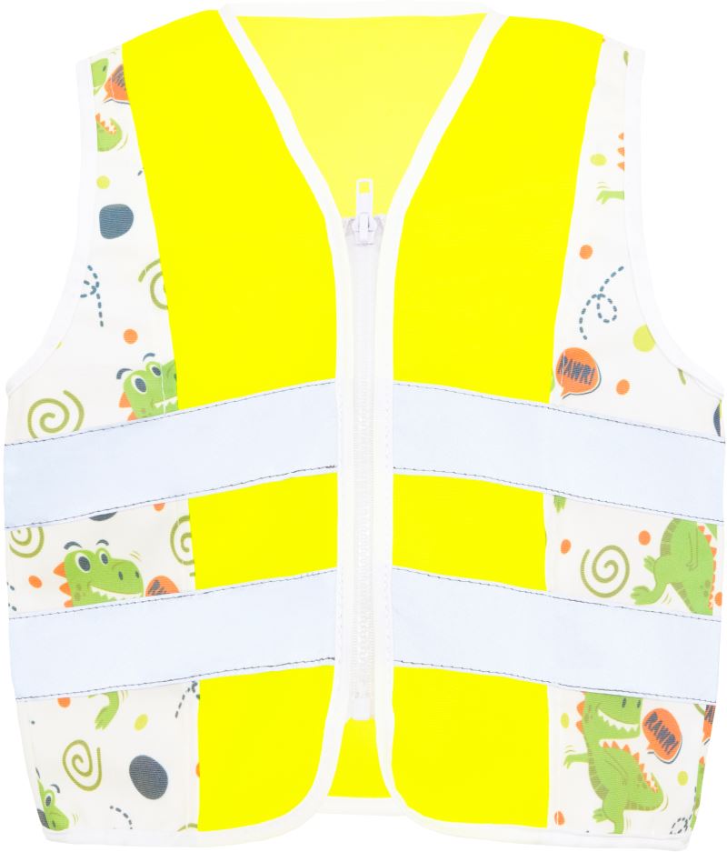 Levně Dětská bezpečnostní vesta - hi vis yellow/t-rex