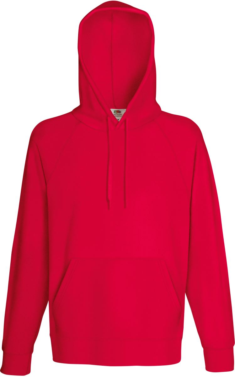 Pánská raglánová mikina s kapucí - red