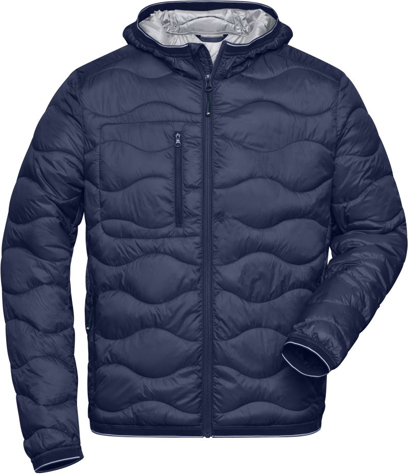 Levně Pánská prošívaná bunda - navy/silver