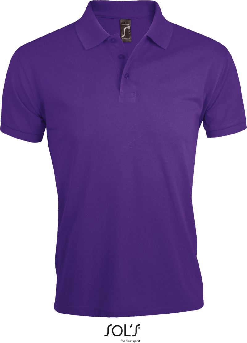 Levně Pánské piqué polo z těžké bavlny - dark purple
