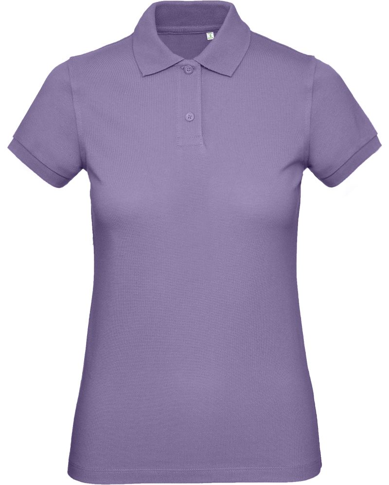 Levně Dámské piqué polo z bio bavlny - millennial lilac