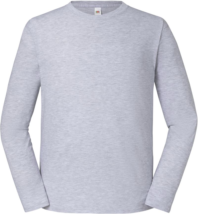 Levně Pánské tričko z těžké bavlny s dl. rukávem - heather grey
