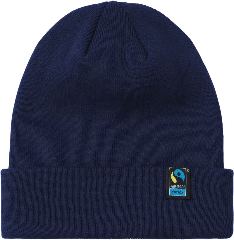 Pletená bio fairtrade čepice - navy