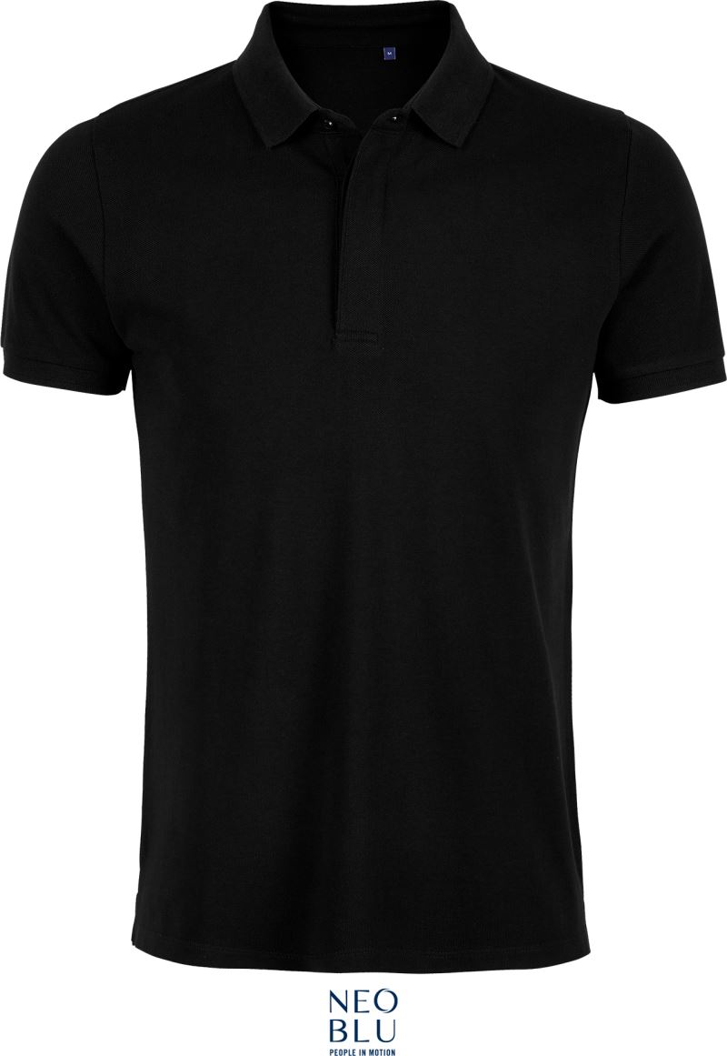 Levně Pánské piqué polo - deep black