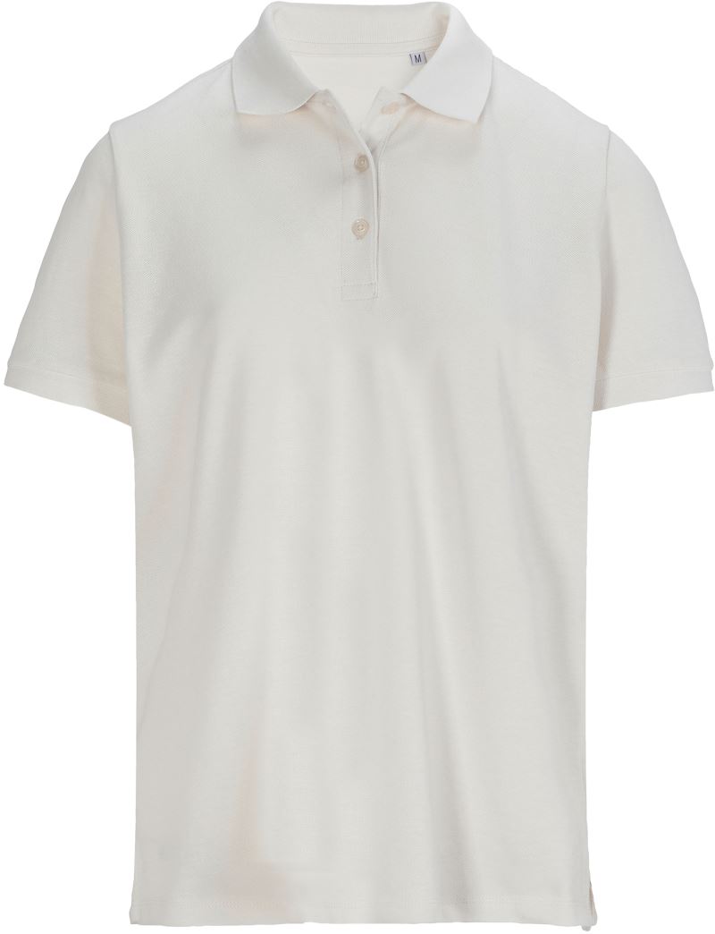 Levně Dámské piqué polo z těžké bavlny - off white