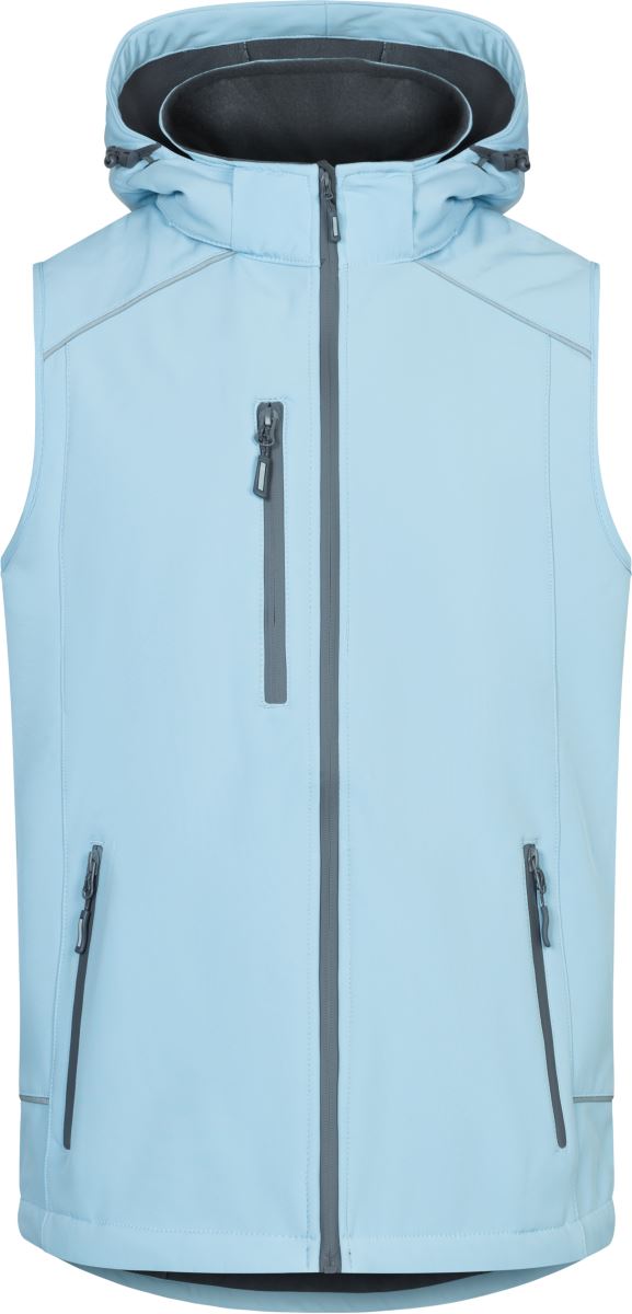 Levně Pánská 3-vrstvá softshellová vesta - ice blue
