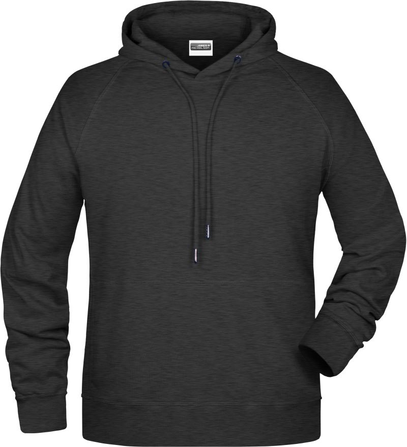 Levně Pánská raglánová mikina s kapucí - black heather