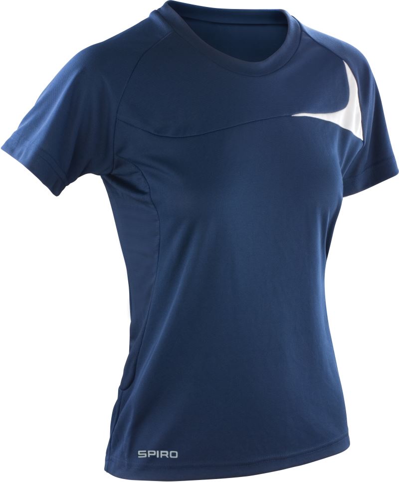 Levně Dámské tréninkové tričko - navy/white