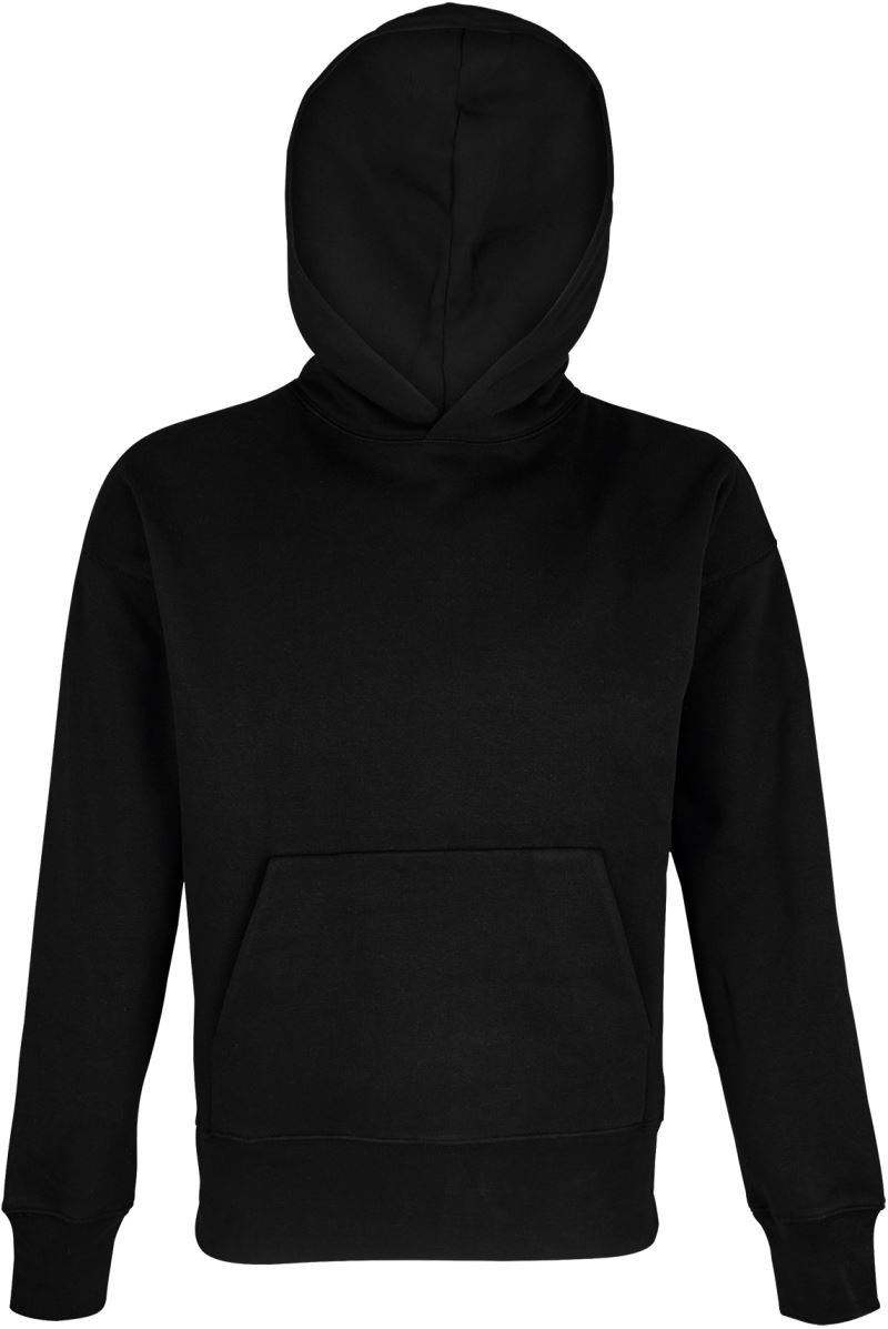 Levně Oversize mikina s kapucí - black