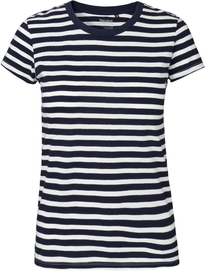 Levně Dámské tričko z bio bavlny - white/navy stripe