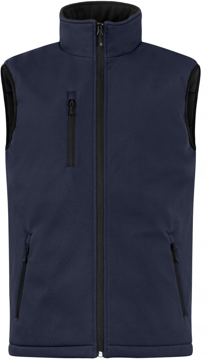 Levně Pánská zateplená softshellová vesta - dark navy
