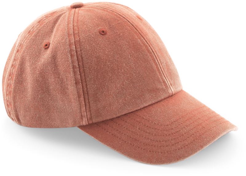 Levně 6 panelová nízkoprofilová kšiltovka "Vintage" - vintage orange
