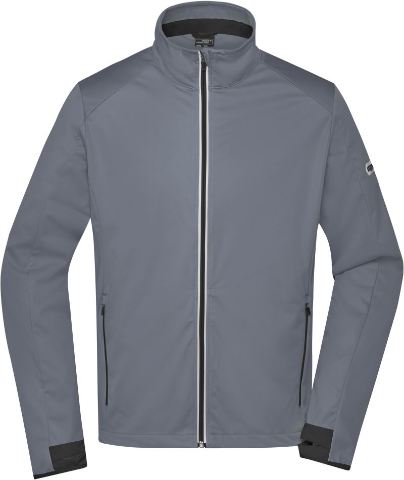 Levně Pánská 3-vrstvá sportovní softshellová bunda - titan/black