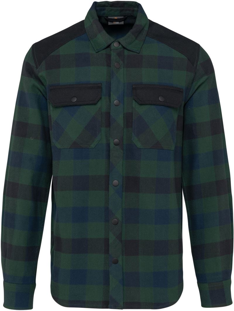 Levně Pracovní kostkovaná košile - forest green/navy/black