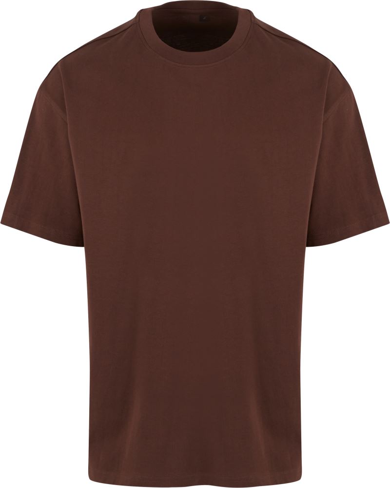 Levně Unisex oversize tričko z těžké bavlny - chocolate brown