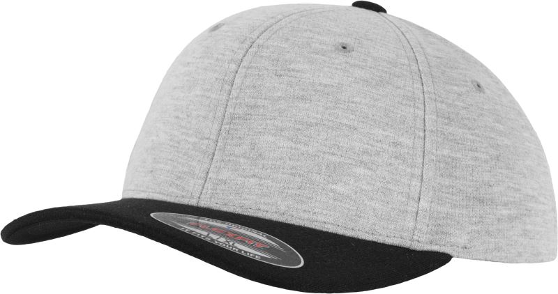 Levně Kšiltovka Flexfit z dvojitého žerzeje - grey/black