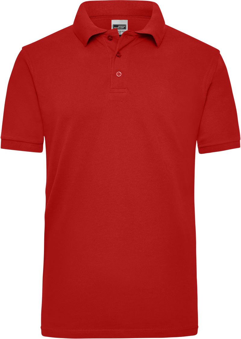 Pánské pracovní piqué polo z těžké bavlny - red