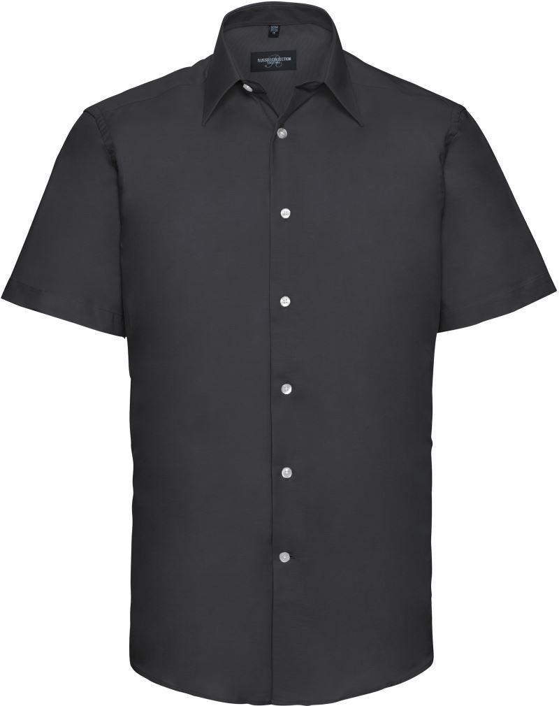 Košile Oxford s krátkým rukávem - black