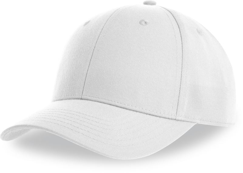 6 panelová baseballová kšiltovka - white