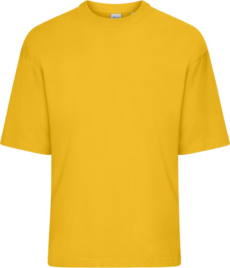 Levně Těžké bio oversize tričko - sunflower