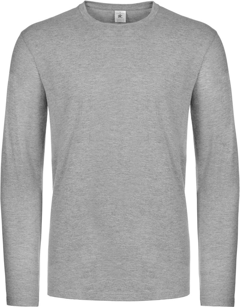 Levně Tričko s dlouhým rukávem z těžké bavlny - sport grey