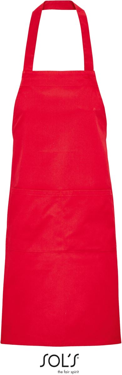 Levně Bio zástěra s laclem - red