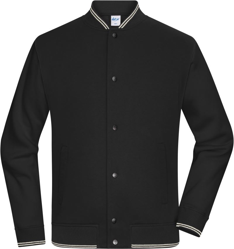 Levně College bunda z bio bavlny - black/black