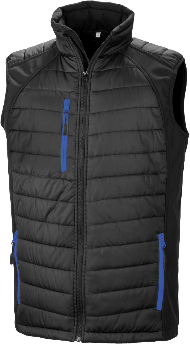 Levně Hybridní vesta "Compass" - black/royal