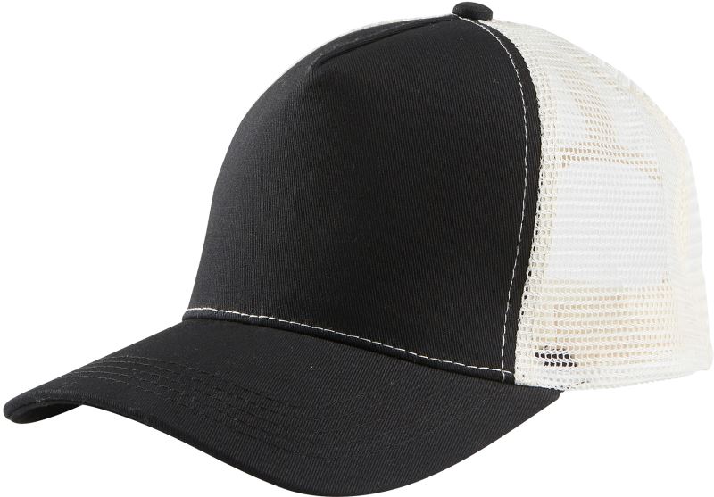 Levně 5 panelová Trucker kšiltovka - black/off white