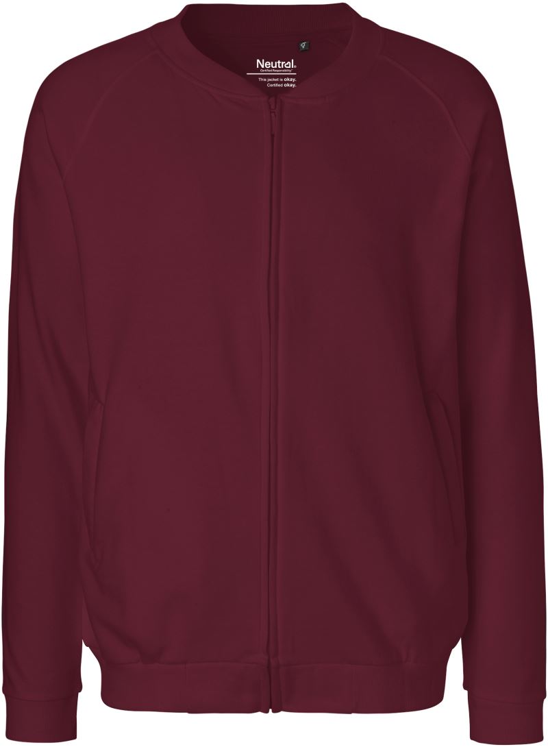 Levně Unisex mikina z bio bavlny - bordeaux