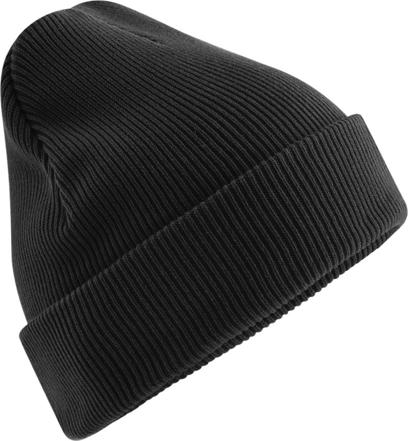 Pletená čepice z bio bavlny - black