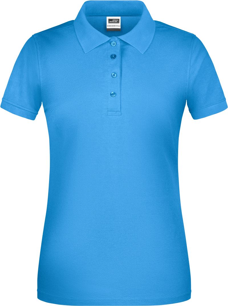 Levně Dámské pracovní bio piqué polo - aqua