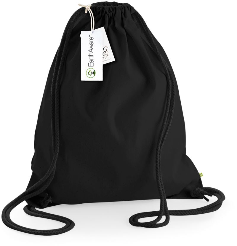 Levně Vak EarthAware® z těžké bio bavlny - black/black