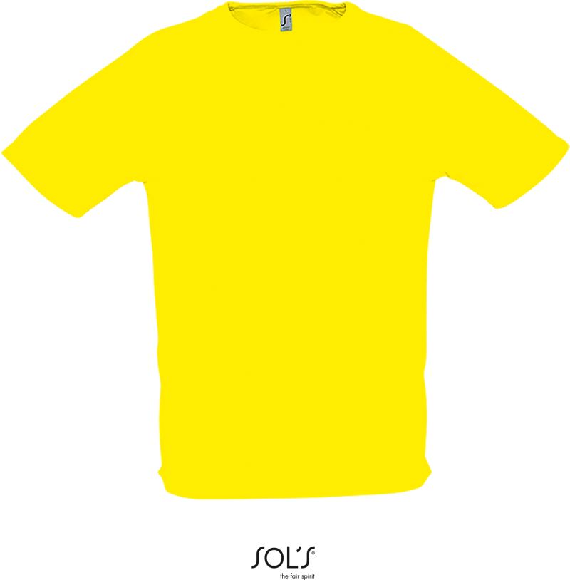 Levně Pánské raglánové sportovní tričko - lemon