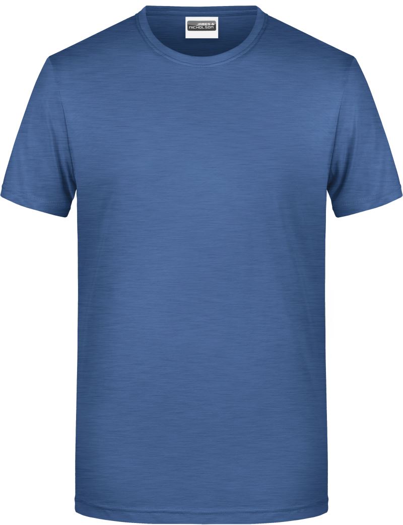 Levně Pánské tričko z bio bavlny - light denim melange