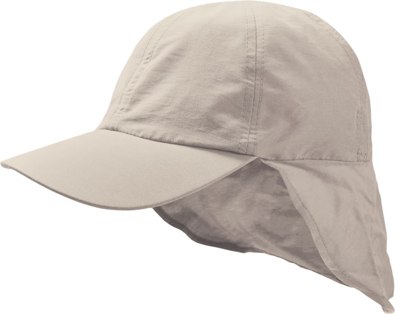 Levně Dětská 6 panelová kšiltovka s ochranou krku - khaki