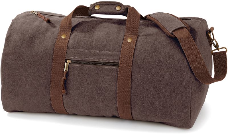 Levně Vintage plátěná cestovní taška - vintage brown
