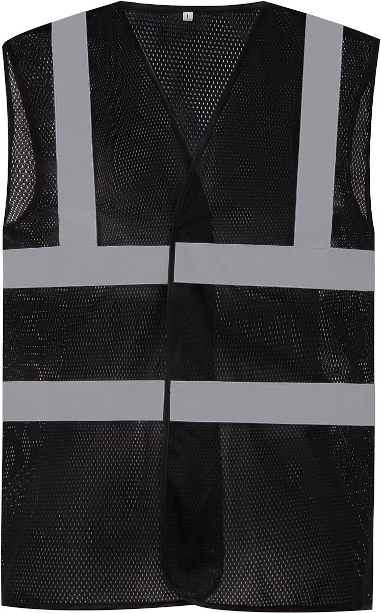 Levně Hi-Vis síťovaná bezpečnostní vesta - black