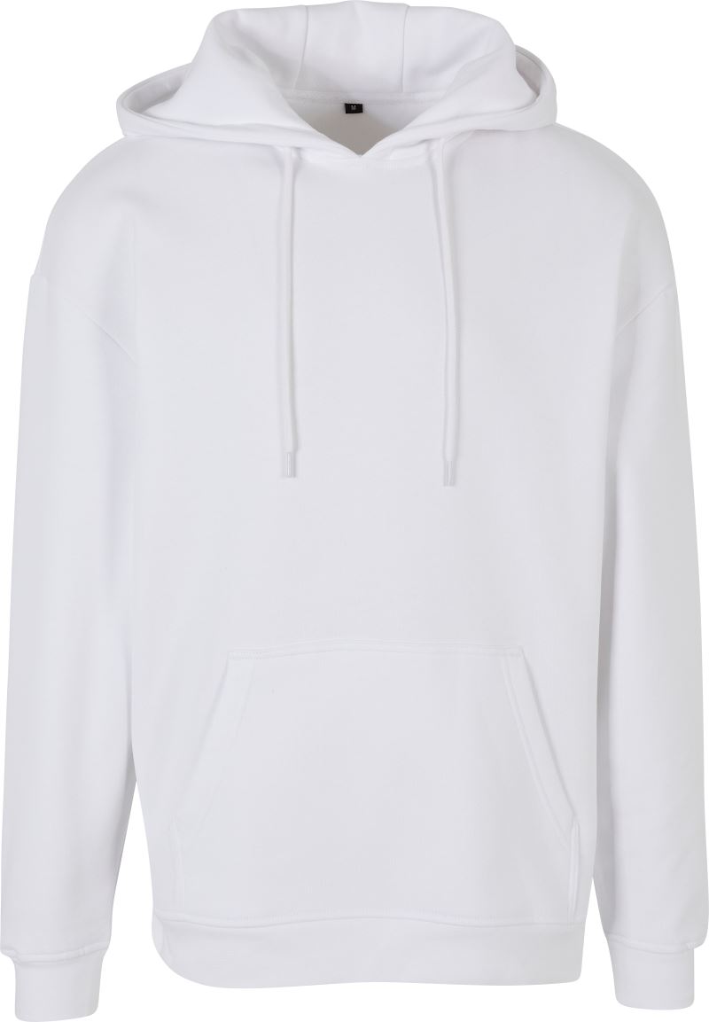 Levně Oversize mikina s kapucí z těžké bavlny - white