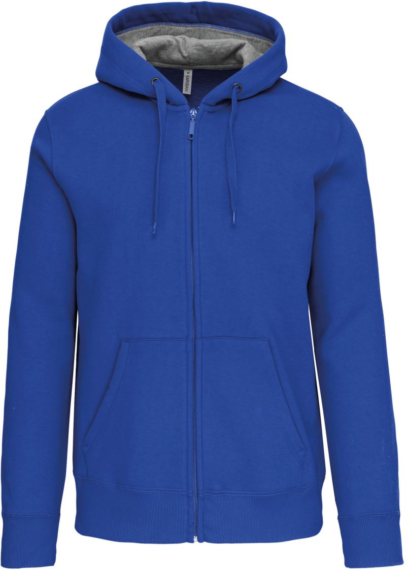 Levně Mikina s kapucí z těžké bavlny - light royal blue