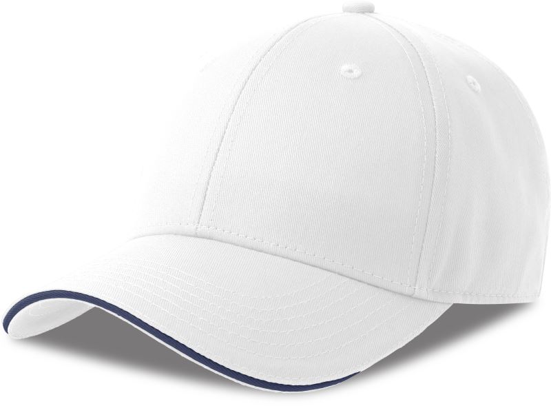 6 panelová sandwich kšiltovka - white/navy