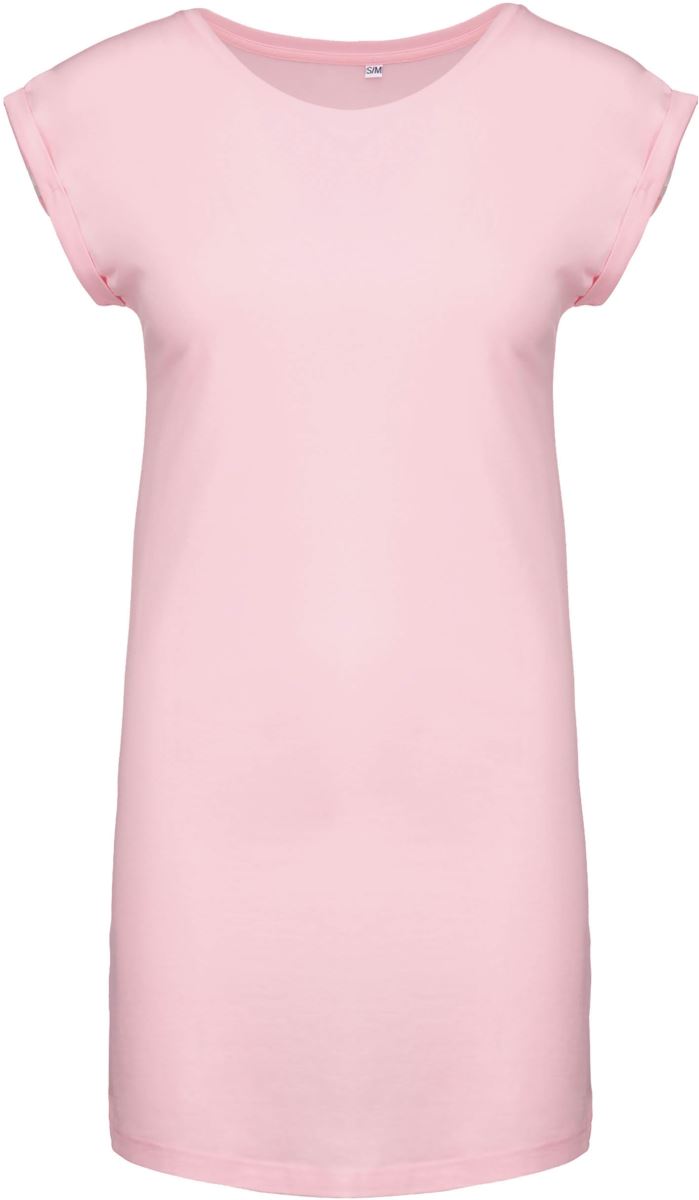 Levně Tričkové šaty - pale pink