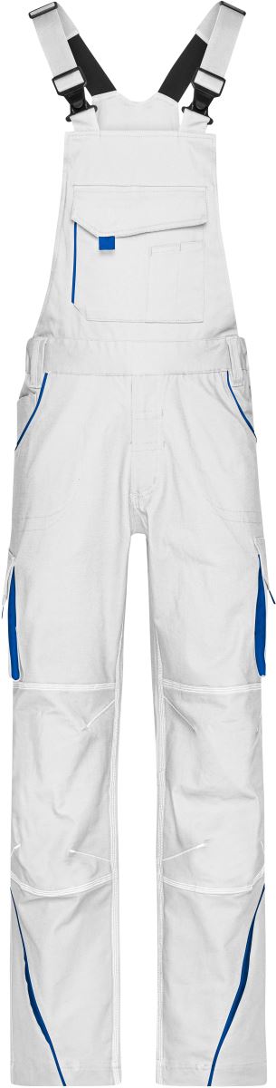Levně Pracovní kalhoty s laclem - Color - white/royal