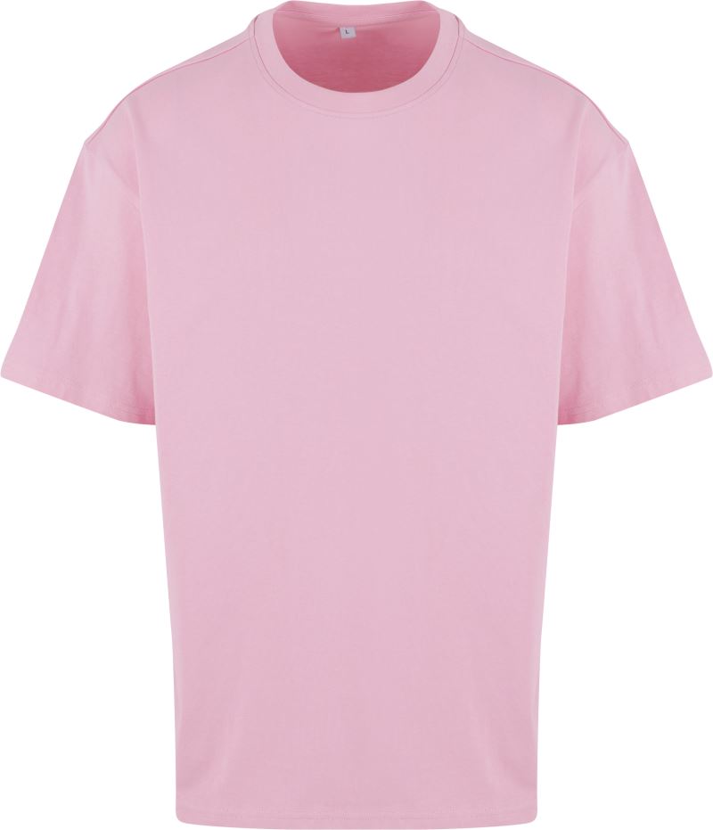 Levně Unisex oversize tričko z těžké bavlny - soft pink