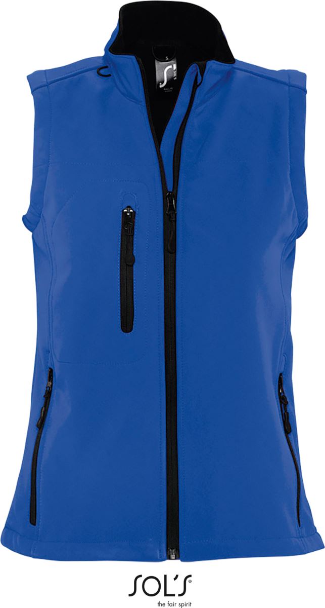 Levně Dámská 3-vrstvá softhellová vesta - royal blue