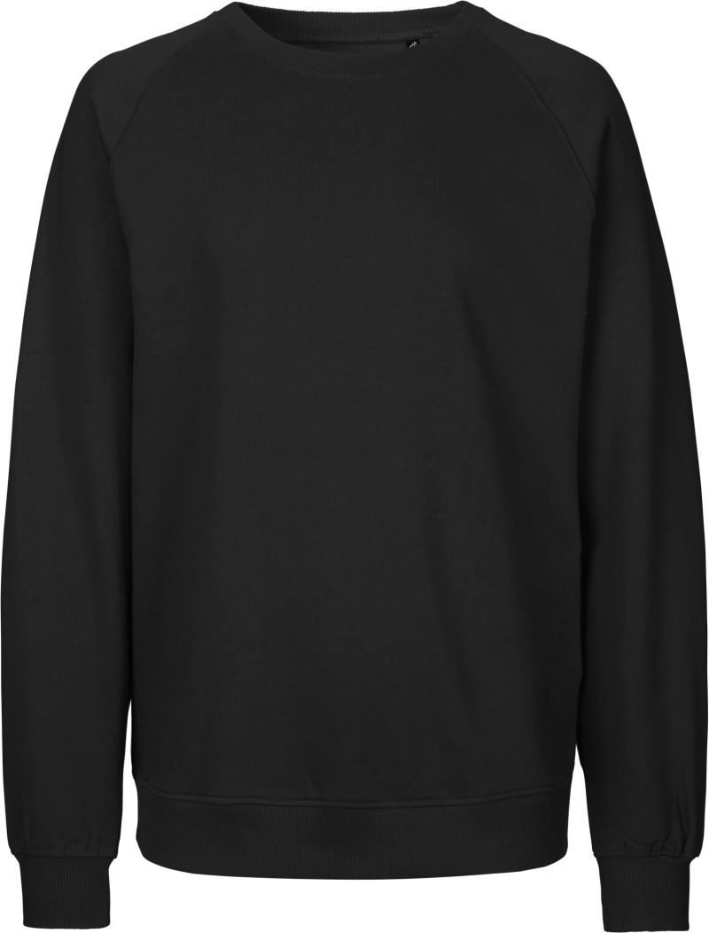 Unisex raglánová mikina z bio bavlny - black