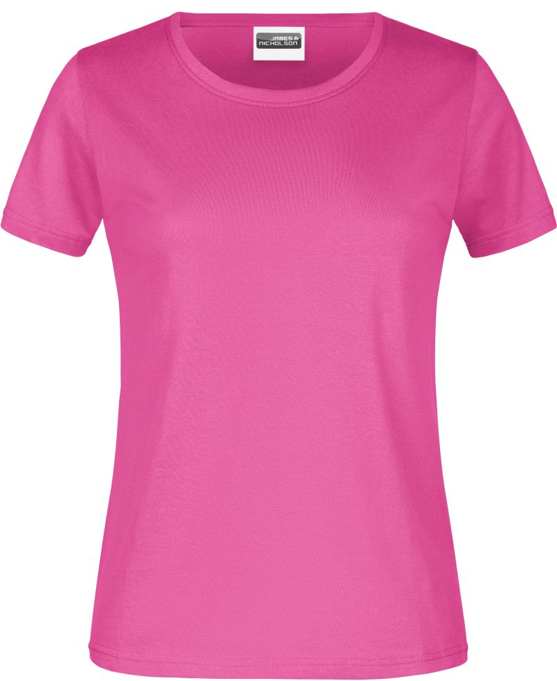 Levně Dámské tričko z těžké bavlny - pink